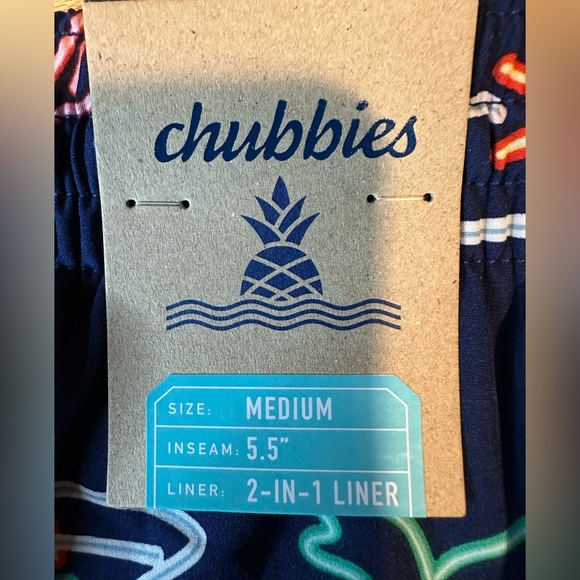 Chubbies Neon Tropical Print Swim Shorts - Picture 5 of 6